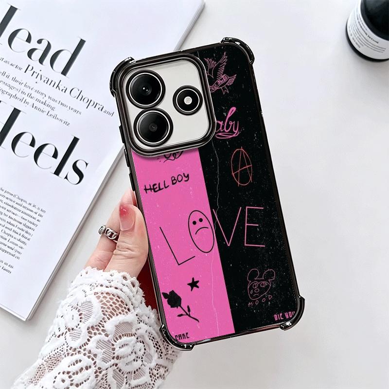 Lil Peep Hellboy Love Plating Phone Case For Xiaomi Redmi Note 14 15 Pro Plus 13 12 11 11S 11T 10 9S 9 5G Anti-Fall Airabag Cove