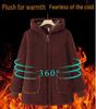 Mom's Plus Size Lambswool Hooded Jacket - Velvet Thickened Winter Coat for Middle-Aged & Elderly Women