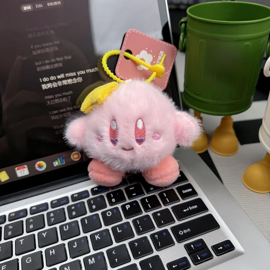 Kirby Kawaii Game Peripheral Plush Doll Pendant Key Chain Decorative Accessories Key Ring Birthday Gift Toy
