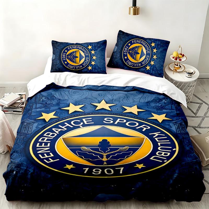 Fenerbahce 3pc set Perfect for bedroom use Comfortable bedding set includes a duvet cover and two pillowcases Ideal birthday or Christmas gift