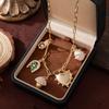 Trendy 18K Gold Stainless Steel Heart Pendant Necklace with Pearl