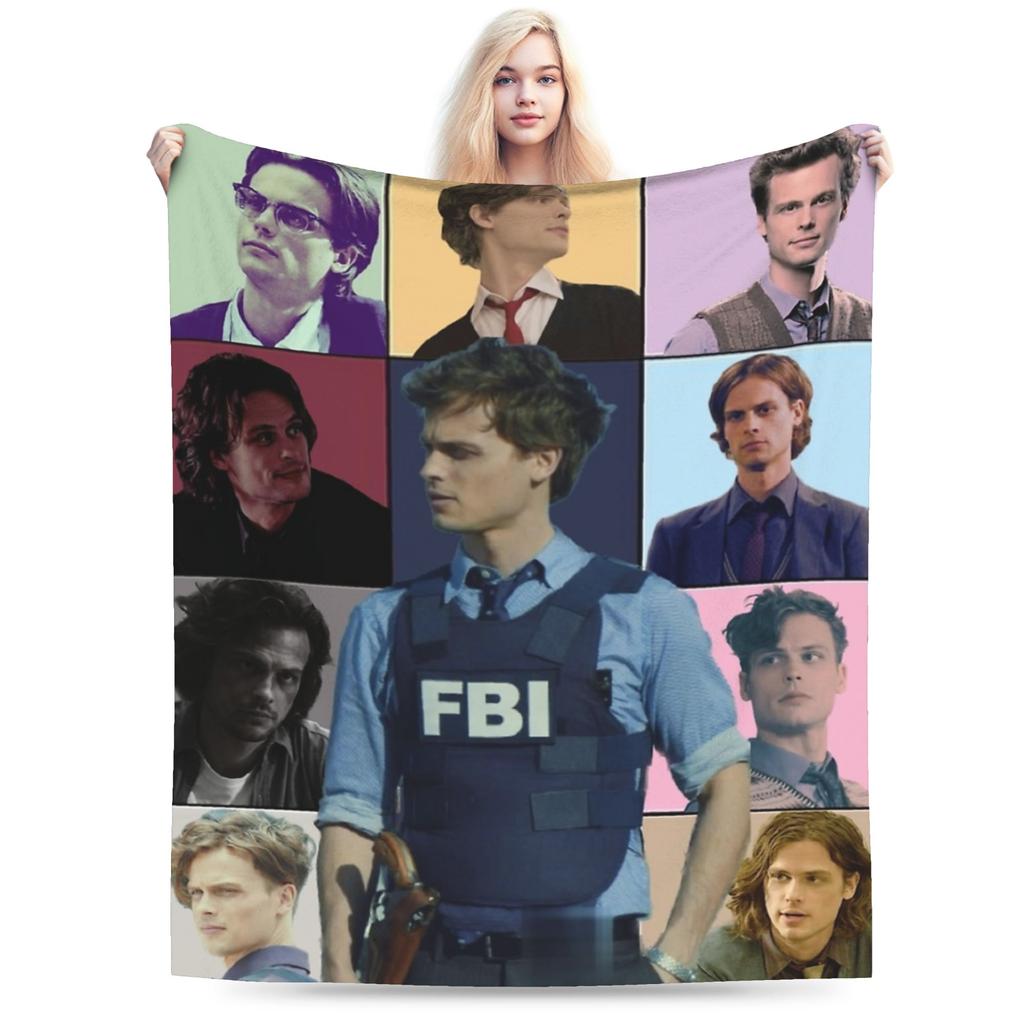 Cozy Criminal Minds Spencer Reid Blanket Stuff Sofa Decorative Throws And Blankets Lightweight Flannel for Bedroom
