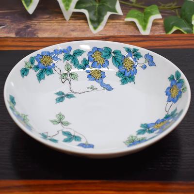 Waza No Stylish Japanese Kutani Ware Clematis Japanese Cuisine Serving Made In Japan Kura Tableware, Bowl, Design, High-quality Ceramic, Bowl,