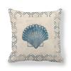 Shellfish Pillow Covers Beach Starfish Seashell Ocean Throw Pillow Case Bedroom Home Decor Cotton Linen Cushion Cover 18x18 Inch