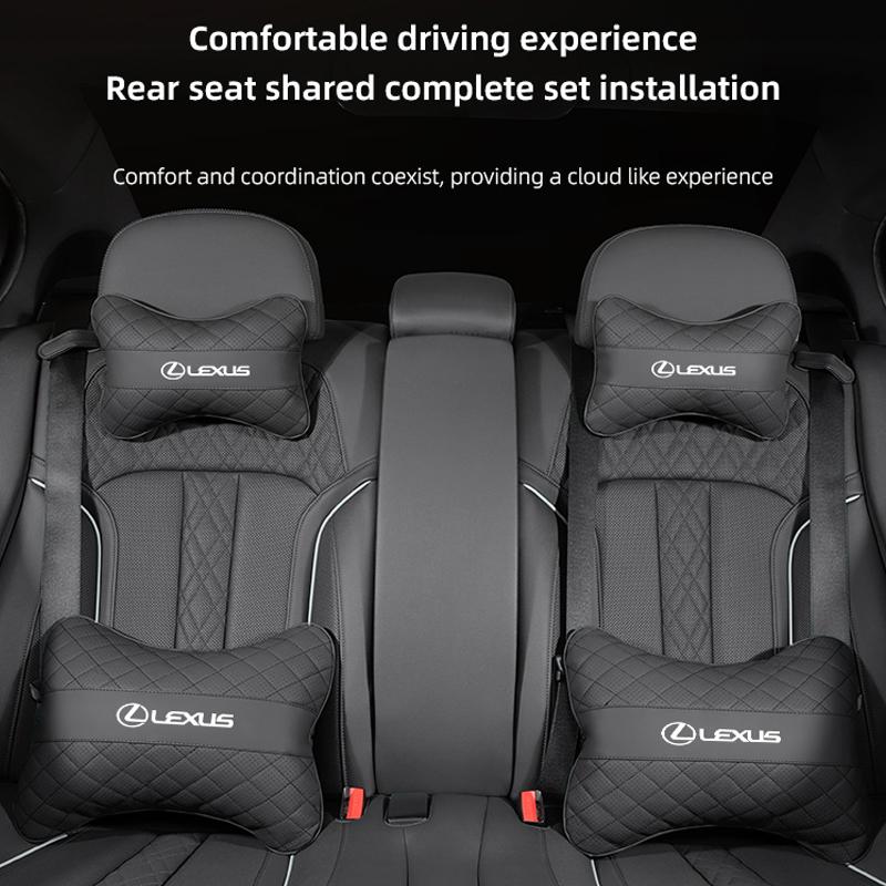 2026 Hot Interior Stickers Car Leather Seat Headrest Neck Pillow Head Waist Cushion For Lexus RX300 IS200 IS250 ES350 Ct200h UX2