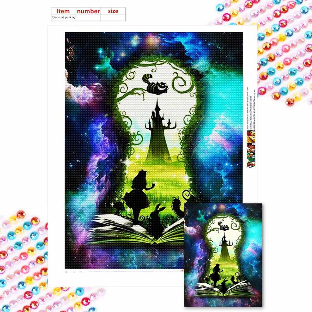 DIY Diamond Painting The World In Books Cross Stitch Kit Mosaic Art Diamond Painting Full Circle Diamond Home Decoration