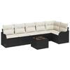 Ensemble de Canapé de Jardin vidaXL 6 Pièces avec Coussins en Rotin Marron, Canapé de Jardin 2 Places vidaXL avec Coussins 3345727