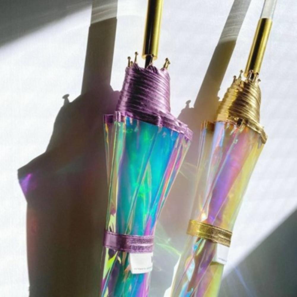 

Wpc Aurora Holographic Vinyl Transparent Umbrella Pt 028 029 Aurora pink (029)