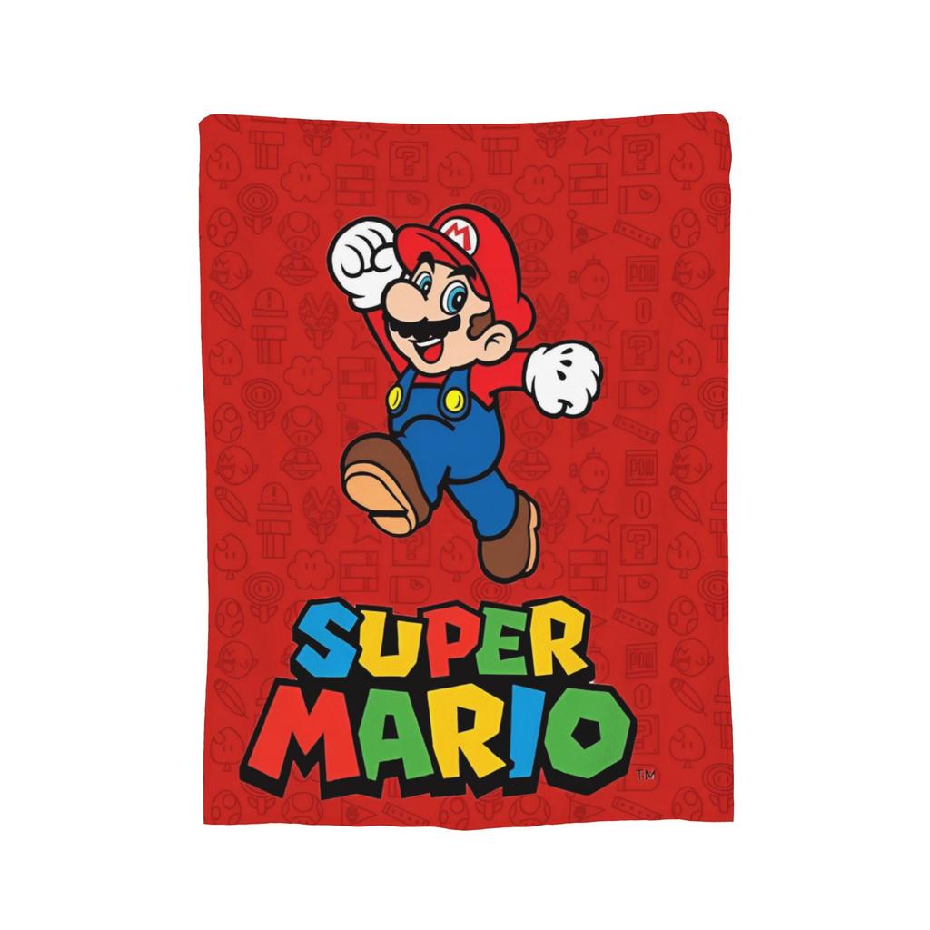 Roztomilý Boo Marios Potah na deku Flanelové přehozy Dekorace postele pohovky Měkké teplé přehozy,