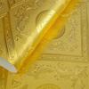 Luxury Classic Gold Foil Wallpaper Roll Living Room 3D Relief Lattice Wall Paper Ktv Bar Papel De Parede