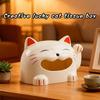 Lucky Cat Tissue Box, Creative Home Decor Desktop Tissue Box, Cute Cartoon Household Living Room Storage Box For Tissues