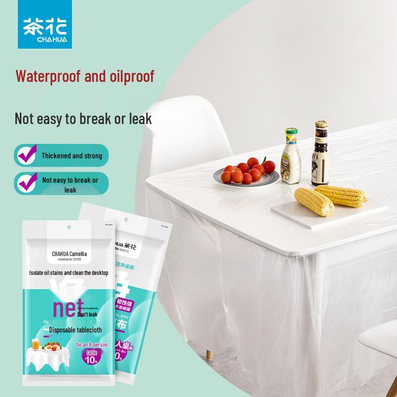 CHAHUA Disposable Transparent Plastic Tablecloth
