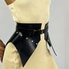 Ceinture Corset Fashion en Cuir PU, Ceinture Corset Large Peplum Gothique, Jupe Ceinture Corset Style Rue Tenue Quotidienne.