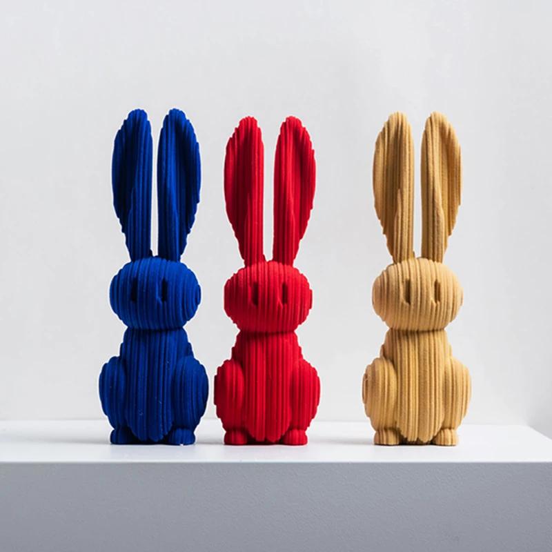 BEPAN Resin digital rabbit home living room decoration accessories porch wine cabinet coffee table decoration accessories European art