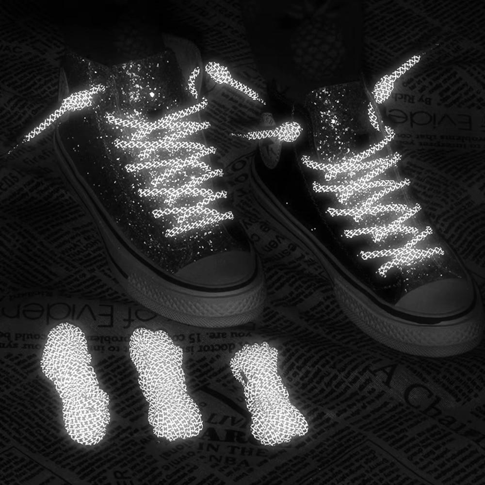 1 pár kulatých tkaniček do běžeckých bot Reflexní tkaničky do tenisek Šňůrky na boty pro noční běh Fluorescenční šňůrka na boty 4 mm