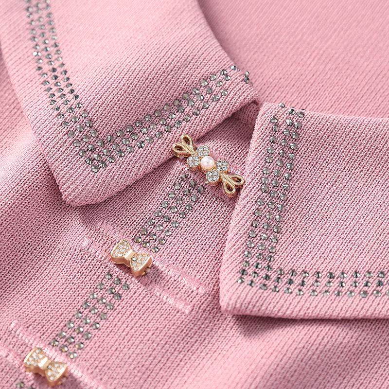 Elegant Silk-Like Long-Sleeve Tops for Middle-Aged Women