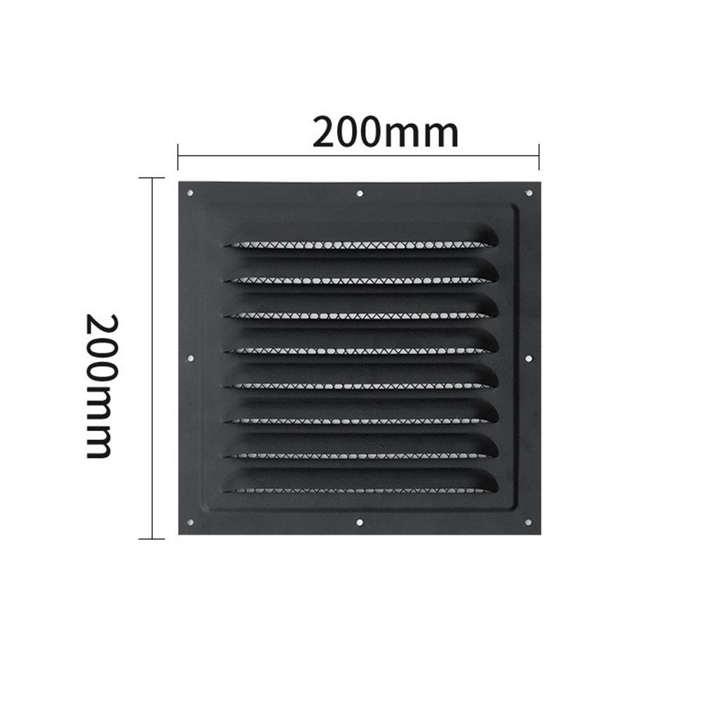 Stainless Steel Metal Vent Cover Built-in Insect Screen Square Louver Air Vents Grille White Black HVAC Vents