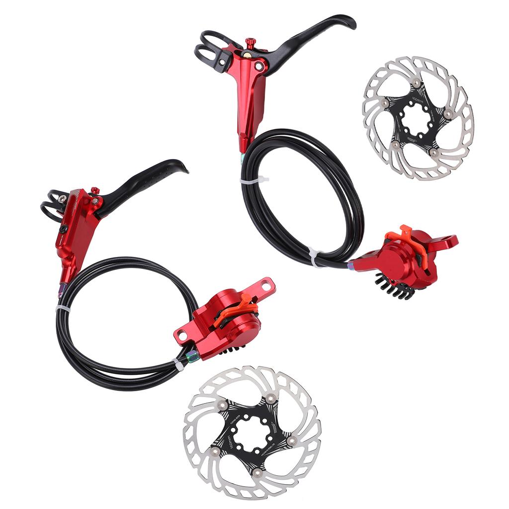 Bicycle Brake Cooling Disc Floating Ice Rotor Strong Braking Bike Hydraulic Disc BrakeRed