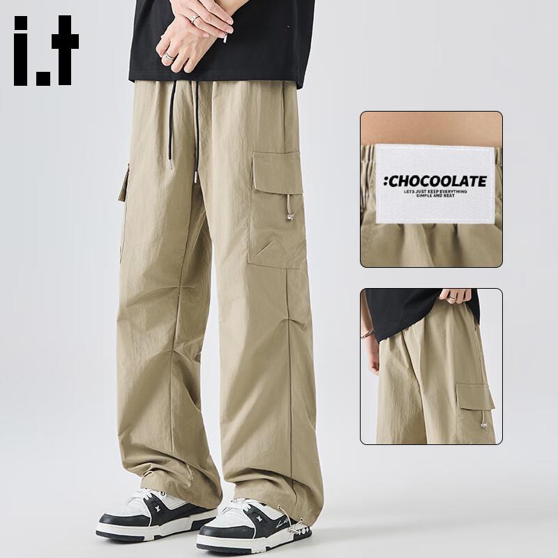 :CHOCOOLATE Men s Ice Silk Quick-Dry Cargo Pants L