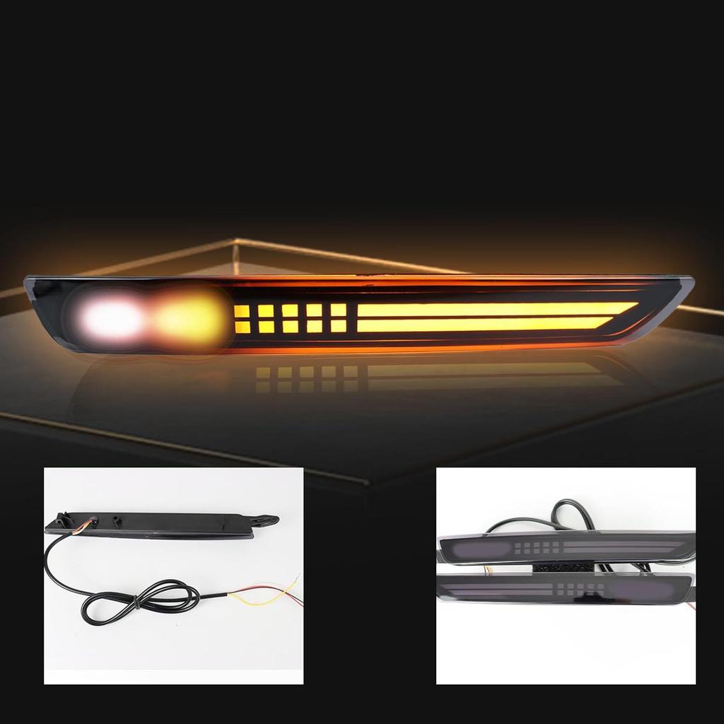 LED Rear Reflector Bumper Fog Light DRL Sequential Turn Signal Lamp Feature Kit for Mazda CX-50 2023-2024 Replacement Rear Bumper Trim Accessories