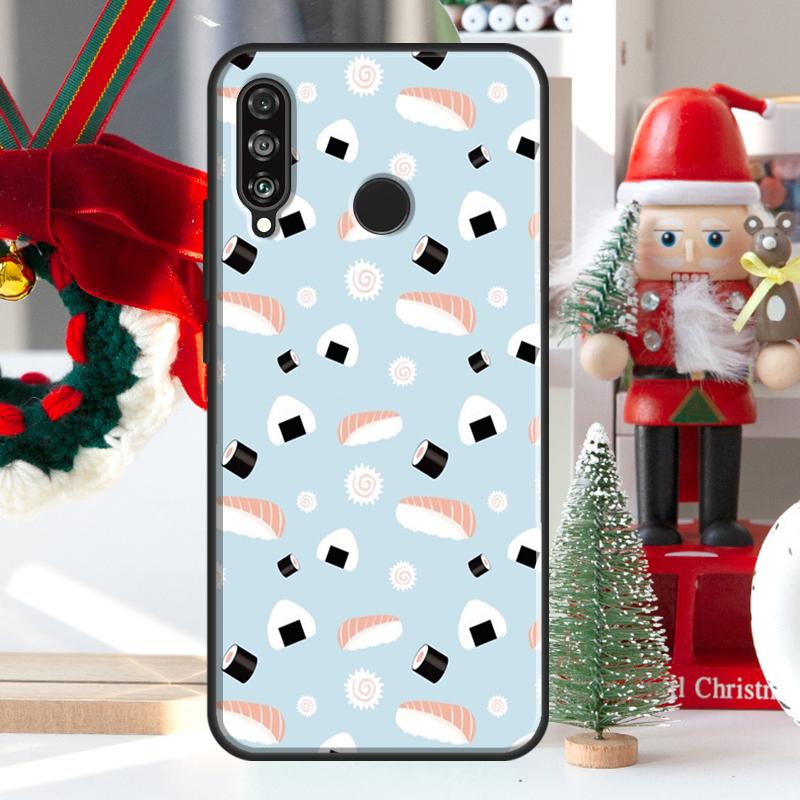 Kawaii Sushi Pattern For Huawei Nova Y73 Y60 Y70 Y90 Y72 Y61 Y91 7i 8i 11i 12i 12s 9 10 SE P20 P30 P40 Lite Case