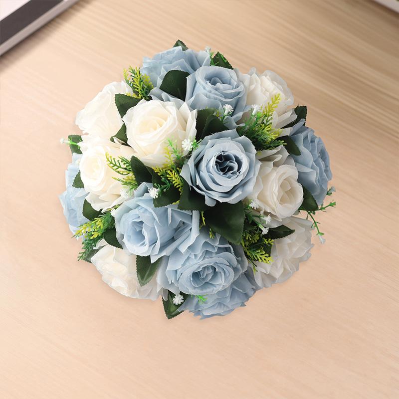 1PC Boule de Roses Boule de Fleurs en Soie Décoration de Fête de Mariage Pièce Maîtresse Décorations de Table Fleurs Artificielles