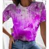 Women Summer T Shirt Trend Print Retro Fashion Short Sleeve Tees Casual   Printed  Tops