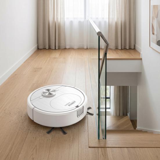 Sweeping Robot Slim Body Compact with Extended Brush Design Cleaner USB Charging 3-in-1 Sweeping Robot for Household
