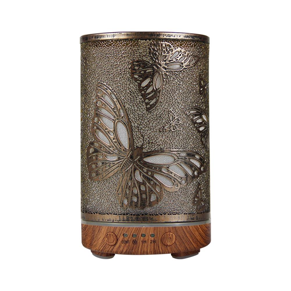 100ml Scent Diffuser Timing Function Colorful Butterfly Electronic Ultrasonic Air Humidifier Mist Maker with LED Night Lights