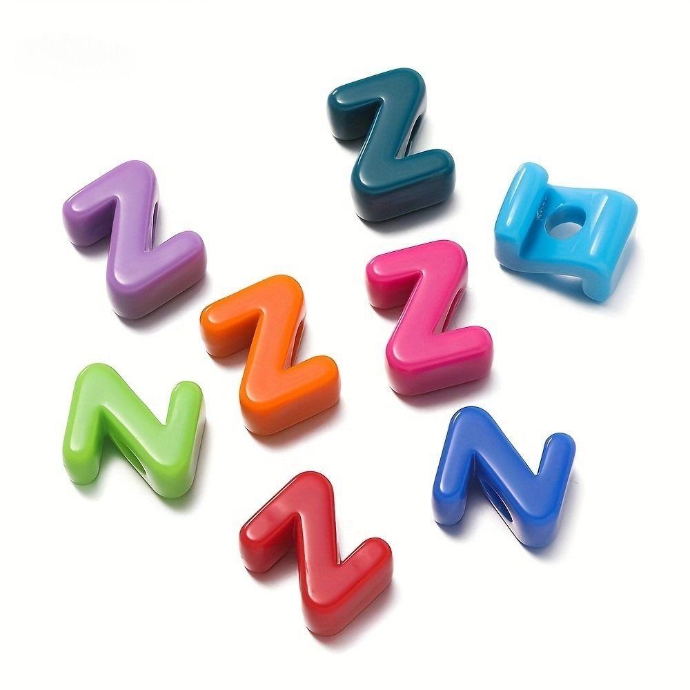 50Pcs Y2K Acrylic Pendant DIY Jewelry Making Charm Minimalist Letter Pendant  Jewelry Accessories