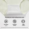 Yuzhaolin Women's 7A Antibacterial Pure Cotton Seamless Mid-Waist Briefs