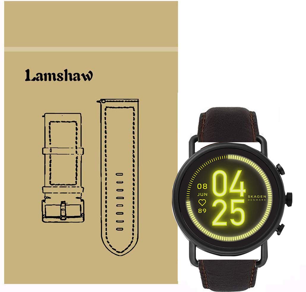 

Lamshaw Replacement Leather Strap for Skagen Falster 3 (Coffee)