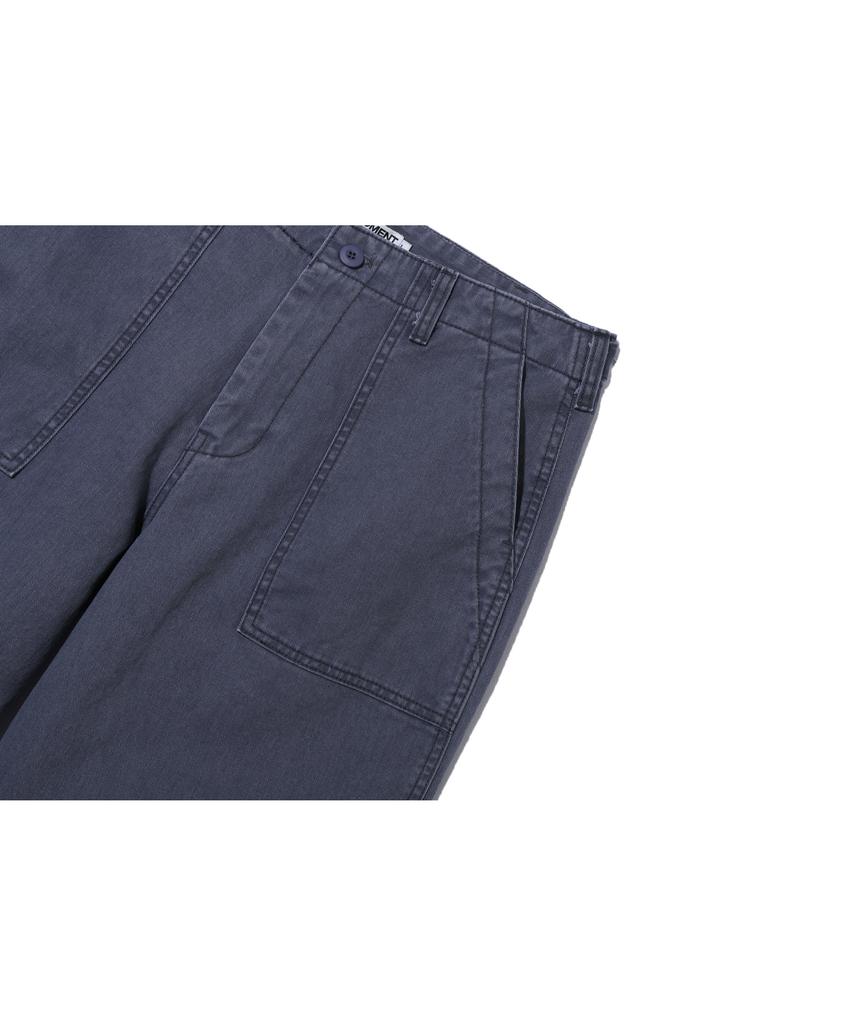 BASEMOMENT Washed Fatigue Work Pants Slate Blue