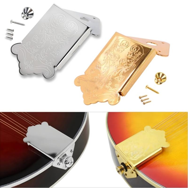 8-Saitige Mandoline Saitenhalterung mit Befestigungsmaterial Metall Dreieck Mandoline Saitenhalter Instrument Ersatzteil