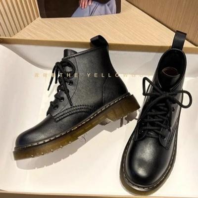 Women  Boots Casual Shoes Woman Leather Chelsea Ladie Classic Punk Female Goth Shoes High Platform Boots Women