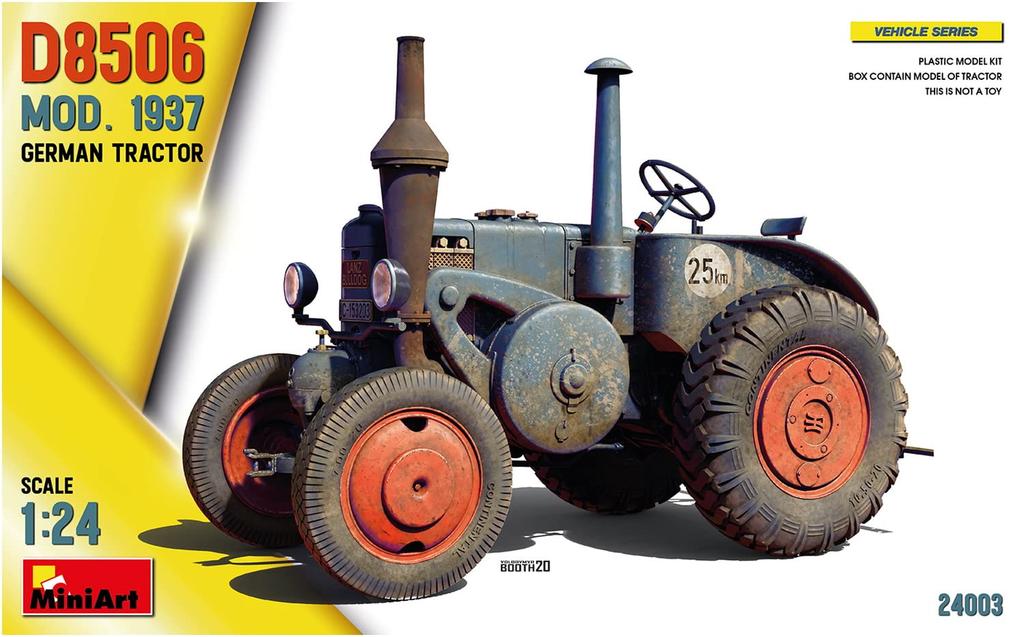 Miniart German Tractor D8506 1937 Plastic Model MA24003 1/24