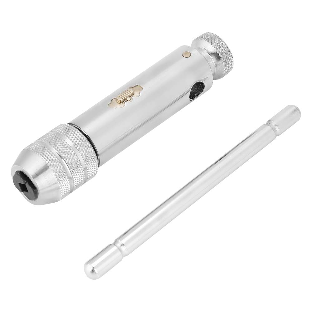 T-Type Ratchet Tap Wrench, Rust-Resistant, Corrosion-Resistant, M3-M8 / M5-M12, High Hardness, for Metalworking, Bicycles, and DIY Furniture (M5-M12)