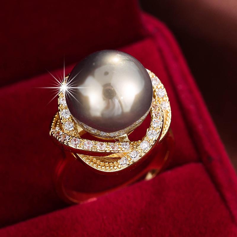 Exquisite Princess Qianjin Layered Bead Open Ring - Versatile Women's Jewelry