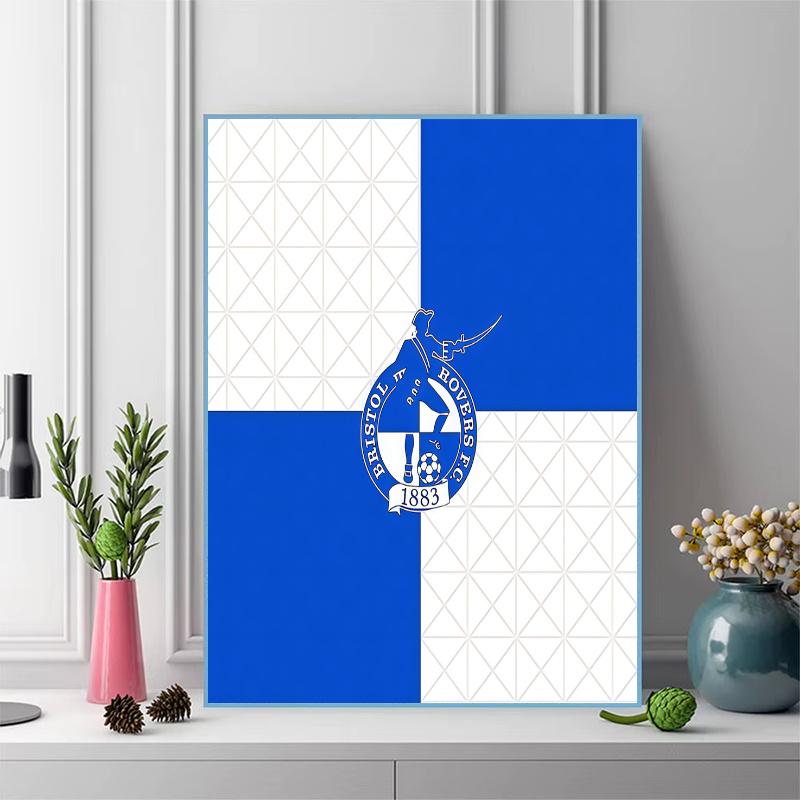 Bristol Rovers Football Club 100% Round Full Drill 5D DIY Diamond Painting Embroidery Cross Stitch Rhinestone Decor