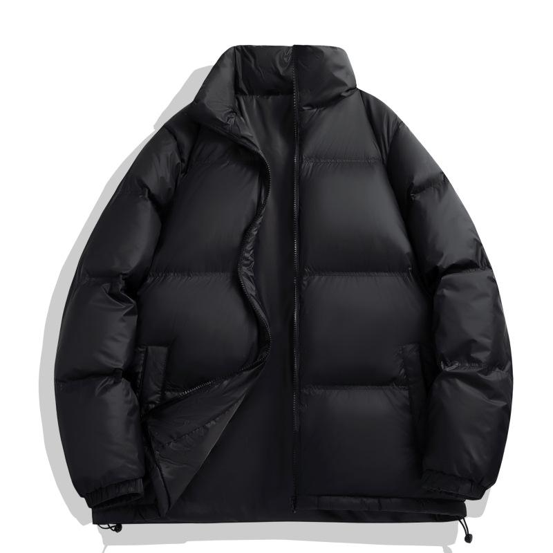 Men's Winter Stand Collar Lightweight Down Jacket - 50% White Duck Down, Japanese Trendy Style