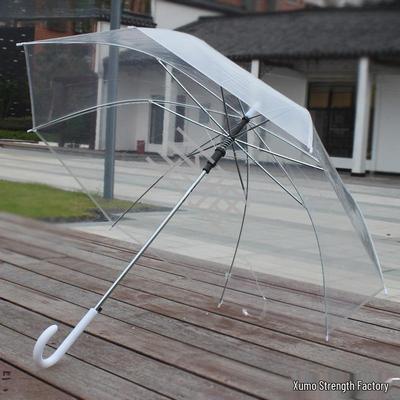 Long-Handed Transparent Umbrella with UV Protection for Women & Kids