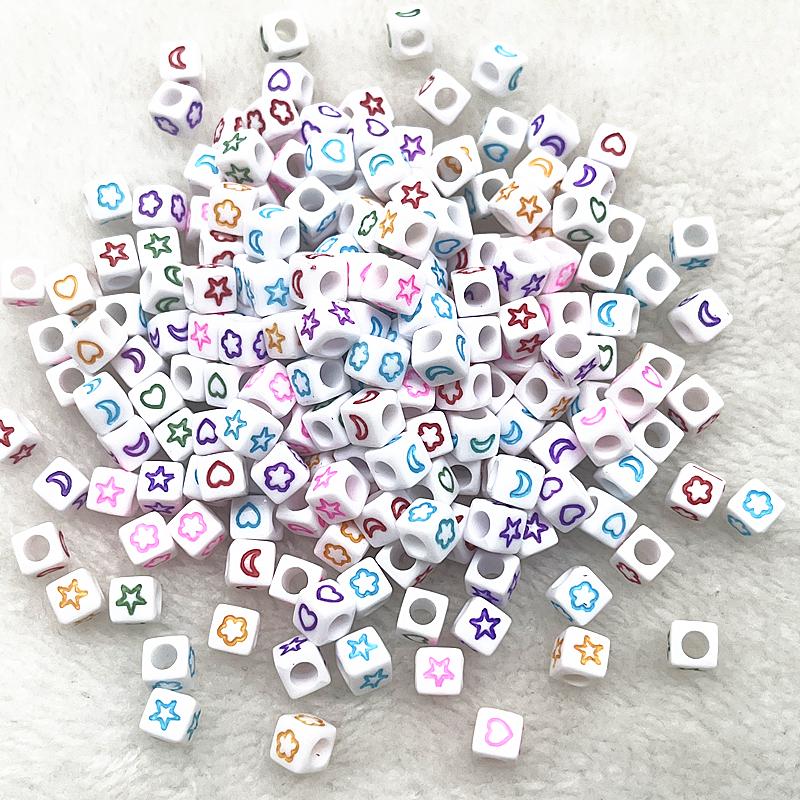 100pcs 7x4mm 6x6mm Russian Korean English Alphabet Letter Beads Charms Beads for Making Jewelry Diy Handmade Bracelets Necklace