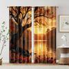 2 Pcs   Filtering Curtains (excluding Rods   Non-movable   Without Batteries) Tree for Use In Bedrooms and Living Rooms