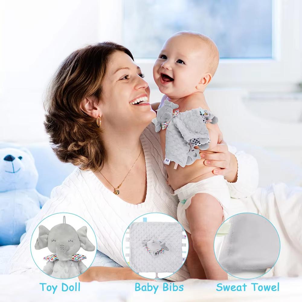 

Snuggle Toy Soothe Appease Towel Плюшеві м’які іграшки Дитячий рушник Нагрудники Нова дитяча ковдра білий