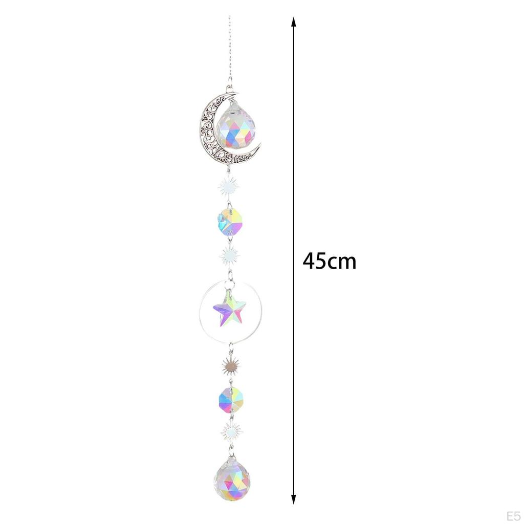 Crystal Hanging Prisms Pendant with Chain Home Decoration Premium Materials Versatile Use up