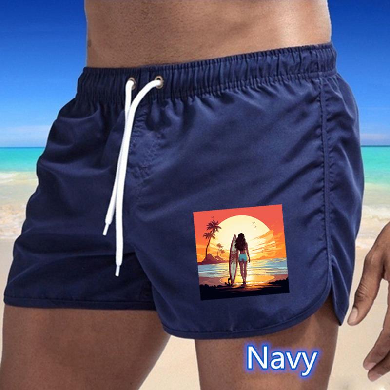 BBK-86 Summer New Men's Quick-Drying Swim Trunks Sports Pants Swimwear Beach Shorts Jogging Shorts Sports Creative Basketball Print