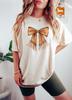 Western Coquette Bow Shirt, Cowgirl Sweatshirt, Country T-shirt, Cute Women's Shirt, Western Graphic Shirt, Trendy Sweater, Coquette Bow Tee