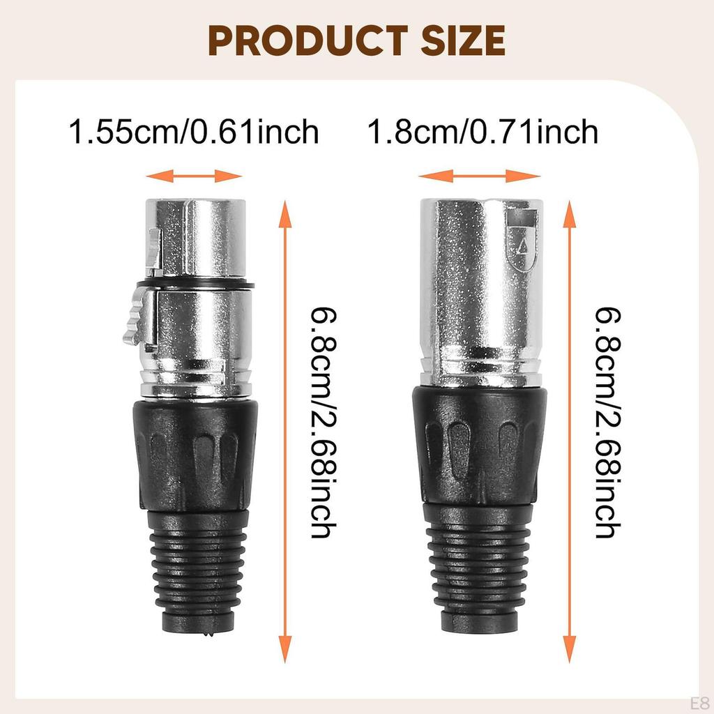 Mikrofonkabel Stecker Anschluss 3-Pin XLR Einfache Installation Ersatzteile Audio
