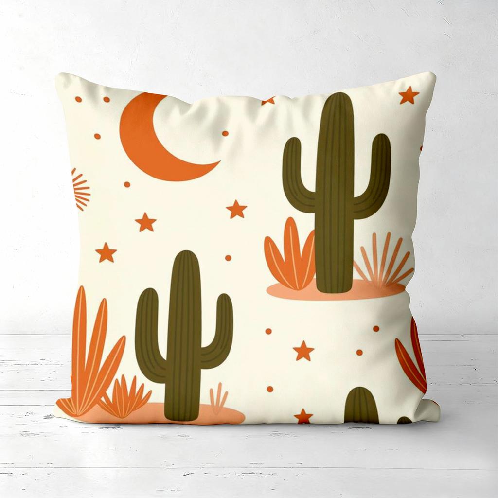 Cactus Patterned Cushions For Home Decor Stylish Polyester Pillowcase, Sofa Decorative Cushion Cov Headboard Pillow