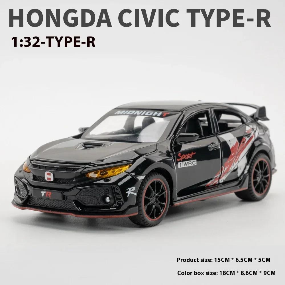 AAAX1 1 32 Honda Civic Type-R Super Modified Sport Car Alloy Metal Diecast Model Car Computer Desktop Ornaments Toys for Children